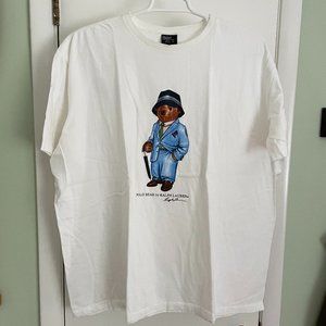 Rare Vintage Ralph Lauren Polo Bear T Shirt White XXL